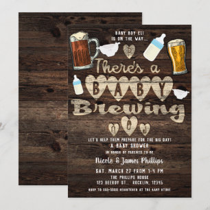 Invitation Bébé brasser Bière Party Papa to Be Couples Douche