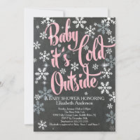 Bébé C'est Cold Chalkboard Pink Girls Baby shower