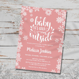 Invitation Bébé C'est froid dehors Baby shower d'hiver fille