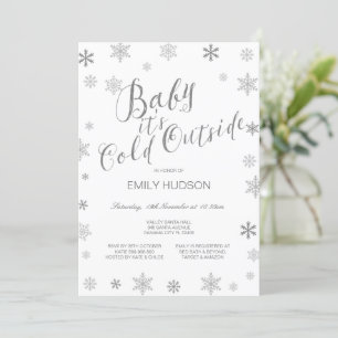 Invitation Bébé c'est froid dehors Baby Shower Modifiable