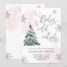 Bébé C'est froid dehors de la douche Fille des arb