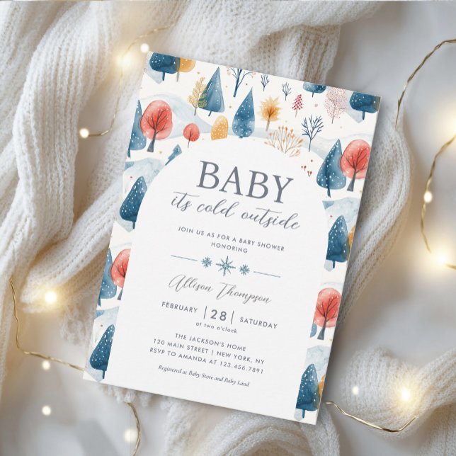Invitation Bébé c'est froid hors du Baby shower neutre de gen (Créateur téléchargé)