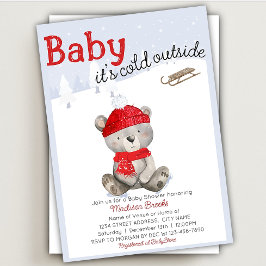 Invitation Bébé c'est le Baby shower d'ours froid