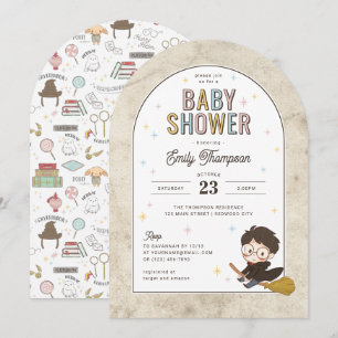 Invitation Bébé Chibi Harry Potter Shower de Fête Prénatale