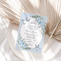 Bébé Chic Bleu Papillons Floraux Quinceañera