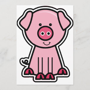 Invitation Bébé Cochon