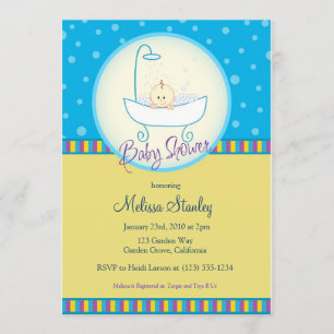 Invitation Bébé dans le Baby shower de bain