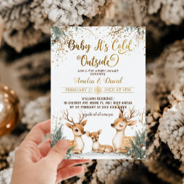 Invitation Bébé de cerfs Il fait froid hors du Baby shower