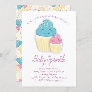 Invitation Bébé de Cupcake mignon Douche Sprinkle