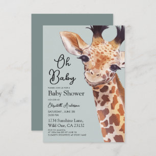 Invitation Bébé de Giraffe Oh Baby shower
