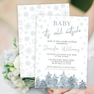 Invitation Bébé d'hiver il fait froid à l'extérieur invitatio