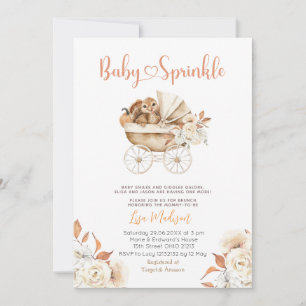 Invitation Bébé Dinde Baby Sprinkle Automne Thanksgiving