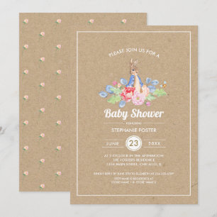 Invitation Bébé doux lapin   Baby shower de lapin