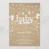 Bébé doux lapins Baby shower neutre