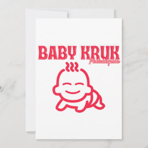 Invitation Bébé drôle Kruk Philadelphia Premium