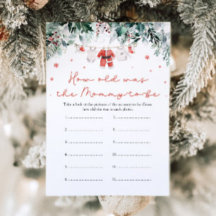 Invitation Bébé du Père Noël Rouge de Noël Quel âge avait Mam