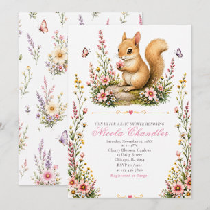 Invitation Bébé Écureuil Baby Shower
