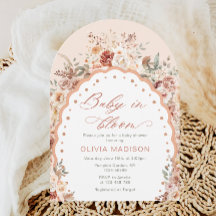 Bébé en Fleur Aquarelle Boho Baby shower Floral