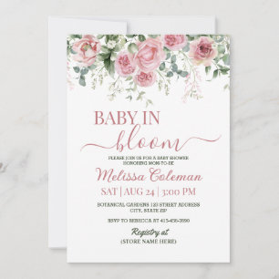 Invitation Bébé en Fleur Baby Shower