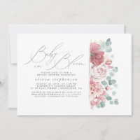 Bébé en fleur Baby shower de fleurs roses Dusty