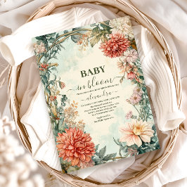 Invitation Bébé en Fleur Baby shower Fleur sauvage Floral