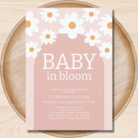 Bébé en fleur Baby shower rose marguerite