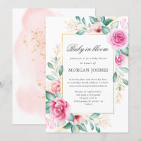 bébé en fleur délicat baby shower rose floral