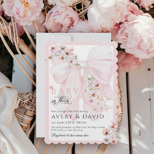 Invitation Bébé en Fleur Fleur Fleur Fleur Fleur Fleur Fleur 