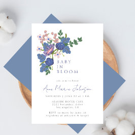 Invitation Bébé En Fleur Fleur sauvage Floral Baby shower ble