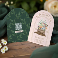 Bébé en Fleur Floral Bois Crate Baby shower de jar