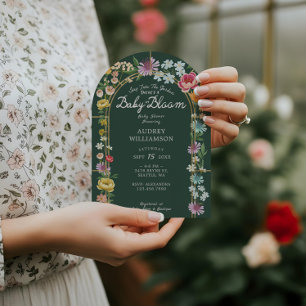 Invitation Bébé en Fleur Jardin Floral Baby shower à serre