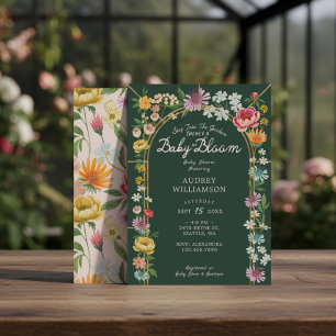 Invitation Bébé en Fleur Jardin Floral Baby shower à serre