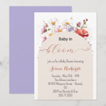 Bébé en Fleur Printemps Été Baby shower Floral