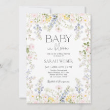 Bébé en fleurs Baby Shower Fille sauvage fleur
