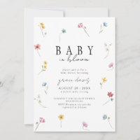 Bébé en fleurs Baby shower Wildflower