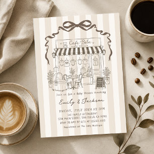 Invitation Bébé en préparation Bébé Café Café Baby Shower