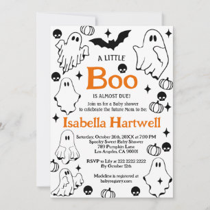 Invitation Bébé en route - Baby shower Halloween