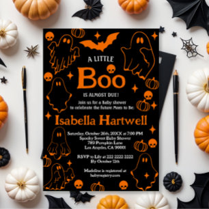Invitation Bébé en route - Baby shower Halloween