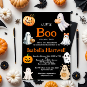 Invitation Bébé en route - Baby shower Halloween