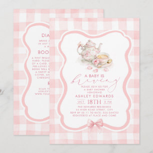 Invitation Bébé est en route Fête de thé pour Baby Shower Tou