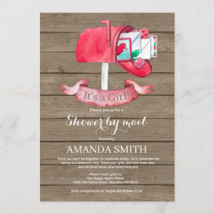 Invitation Bébé Fille Douche longue distance par courriel Inv