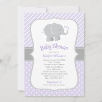 Bébé Fille Éléphant Violet Moderne Célébration de 