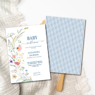 Invitation Bébé Fleur sauvage de printemps dans l'invitation