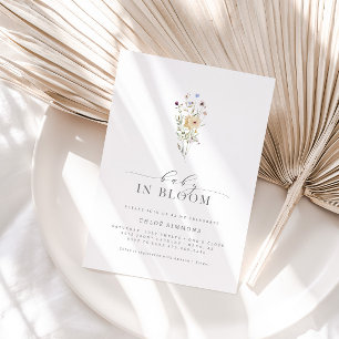 Invitation Bébé floral de printemps dans le Baby shower fleur