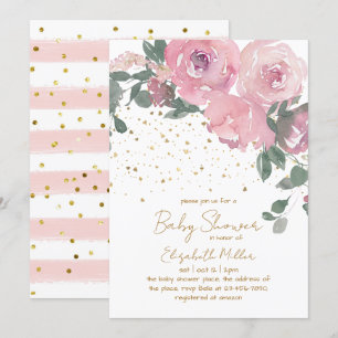 Invitation Bébé Floral En Baby shower Fleur