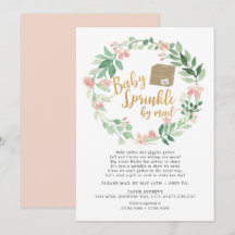 Bébé flou saupoudré par baby shower postal