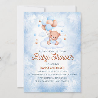 Invitation bébé garçon douche