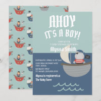 Bébé garçon pirate bleu Baby Shower