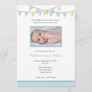 Invitation Bébé garçon Sip photo et voir l'invitation