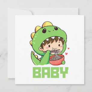 Invitation bébé godzilla